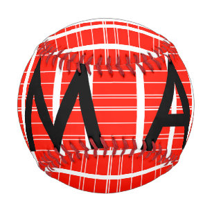 Balle De Baseball Simple monogramme ajouter votre nom lettre man min