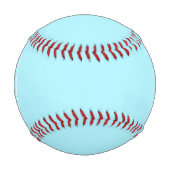 Balle De Baseball Simple Monogramme Bleu Ciel (Devant)
