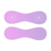 Balle De Baseball Simple Monogramme | Dégradé Rose/Violet Subtil (Panneaux)