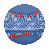 Balle De Baseball Simple Motif d'art tribal bleu (Dos)