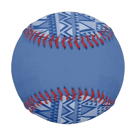 Balle De Baseball Simple Motif d'art tribal bleu (Devant)