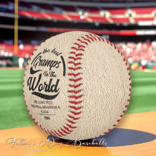 Balle De Baseball Simple Rustique Vintage La meilleure Fête des père