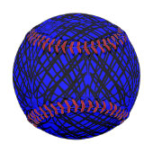 Balle De Baseball Simple Scribble | Carreaux miroir | Bleu | (Devant)