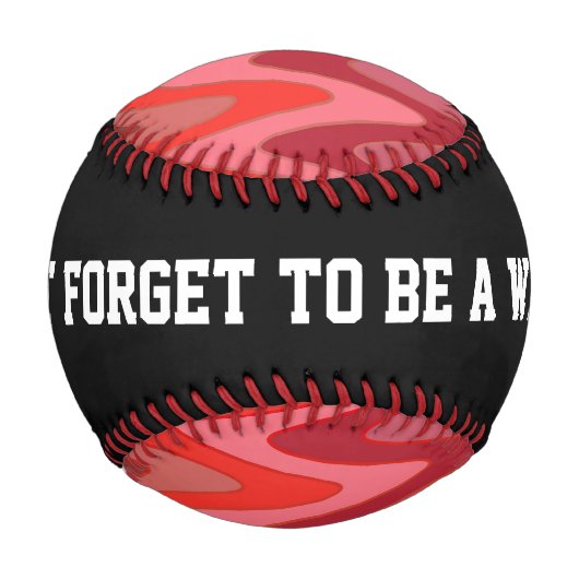 Balle De Baseball Sinus Waves motif - rouge + vos idées (Dos)