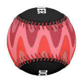 Balle De Baseball Sinus Waves motif - rouge + vos idées (Devant)