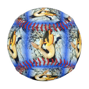 Balle De Baseball sirène à poil noir bleu
