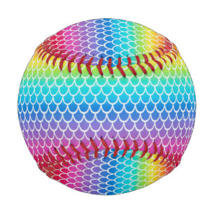Balle De Baseball Sirène arc-en-ciel colorée