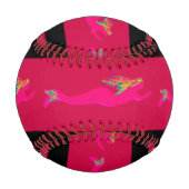 Balle De Baseball sirènes roses sur rouge (Devant)