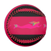 Balle De Baseball sirènes roses sur rouge (Devant Gauche)