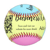 Balle De Baseball site web simple de société commerciale code-barres (Dos)