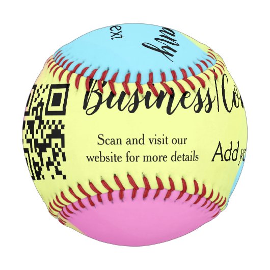 Balle De Baseball site web simple de société commerciale code-barres (Devant)