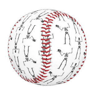 Balle De Baseball Skeletons D'Halloween, Baguette Ou Traite, Boo