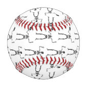 Balle De Baseball Skeletons D'Halloween, Baguette Ou Traite, Boo (Devant)