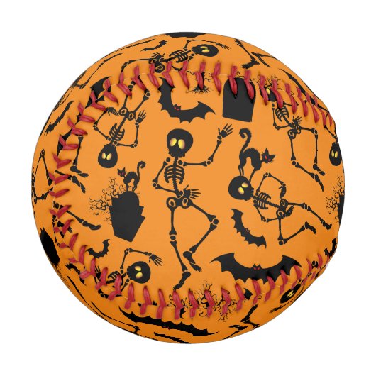 Balle De Baseball Skeletons d'Halloween Macabre Dance (Devant Gauche)
