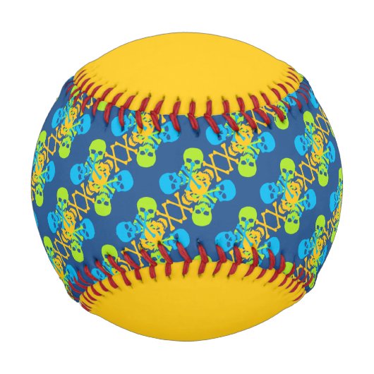 Balle De Baseball Skulls et Crossbones (Devant)