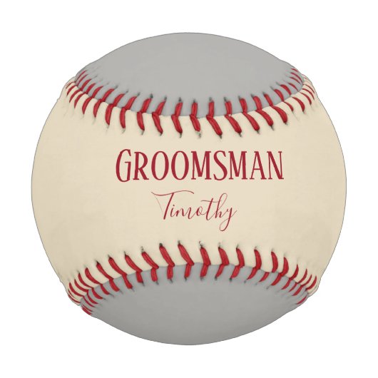 Balle De Baseball Souvenir Groomsman (Devant)