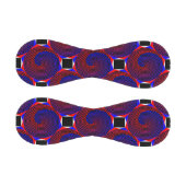 Balle De Baseball Spirale rouge et bleue par Kenneth Yoncich (Panneaux)