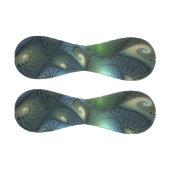 Balle De Baseball Spirales Turquoise Beige Vert Abstrait Fractal Art (Panneaux)