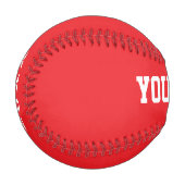 Balle De Baseball Sport Birthday gift idea custom name text red (Devant Gauche)