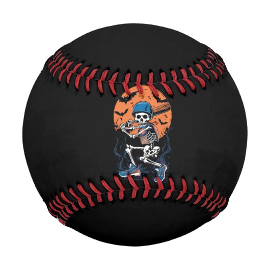Balle De Baseball Squelette de baseball Halloween Baseball Halloween (Devant)
