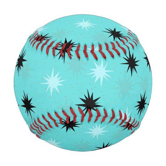 Balle De Baseball Starbursts Turquoise atomique (Devant)