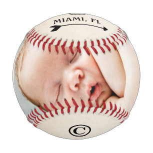 Balle De Baseball Statistiques de Faire-part de naissance de bébé 