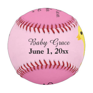Balle De Baseball Statistiques de naissance de la petite fille Jaune
