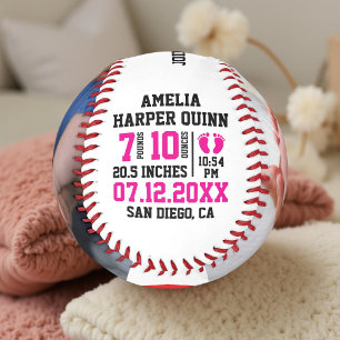 Balle De Baseball Statistiques de naissance de la petite fille   Pho