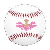 Balle De Baseball Style Décor, Rose Chaud, Laiton Antique (Dos)