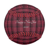 Balle De Baseball Style Plaid de Noël (Devant)