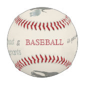 Balle De Baseball Style Rétro Humoristique Monogramme Elephant Lover (Dos)