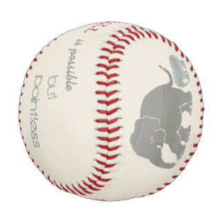 Balle De Baseball Style Rétro Humoristique Monogramme Elephant Lover