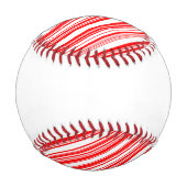 Balle De Baseball Sucre de canne de vacances Red White Stripes 4Joe (Dos)