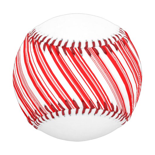 Balle De Baseball Sucre de canne de vacances Red White Stripes 4Joe (Devant)