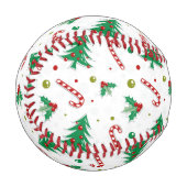 Balle De Baseball sucres de canne, mélèzes et arbres de Noël (Devant Gauche)