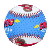 Balle De Baseball Super Comic Superhero Fête des pères Baseball (Devant)