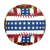 Balle De Baseball Super papa patriotique (Dos)