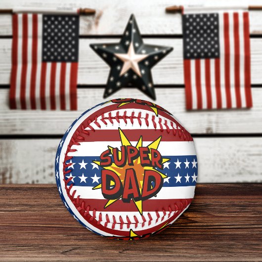 Balle De Baseball Super papa patriotique