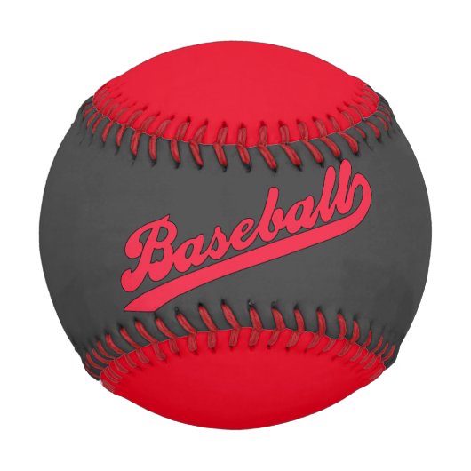 Balle De Baseball Superbe base-ball rouge noir (Devant)