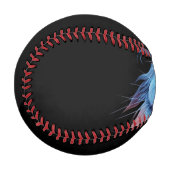 Balle De Baseball Superbe Lapin Bleu en feu (Devant Gauche)