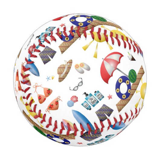 Balle De Baseball Sur la plage (Dos Droite)