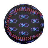 Balle De Baseball Symbole de Neon Infinity par Glowing Hummingbird (Devant Gauche)