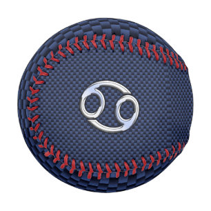Balle De Baseball Symbole zodiaque du cancer de l'argent Marine Fibr
