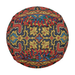 Balle De Baseball Tapis persan rouge bleu classique