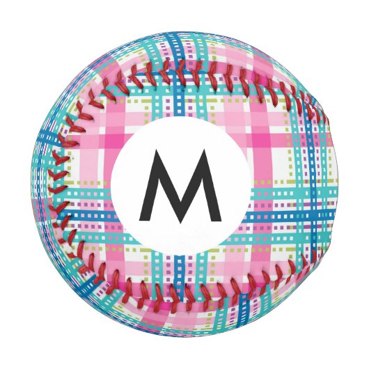 Balle De Baseball Tartan, motif plaid (Devant Gauche)