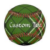 Balle De Baseball Tarte verte, noire, rouge et blanche (Devant)