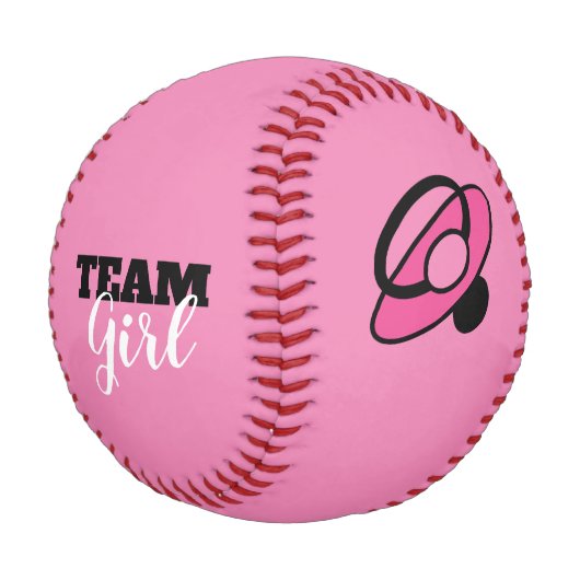 Balle De Baseball Team Girl Gender Reveal Baseball (Angle)