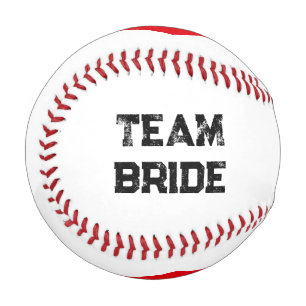 Balle De Baseball Team Groom personnalisé Red Heart