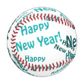 Balle De Baseball texte des nouvelles années (Devant Gauche)