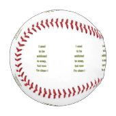 Balle De Baseball Texte drôle de savon (Devant Gauche)